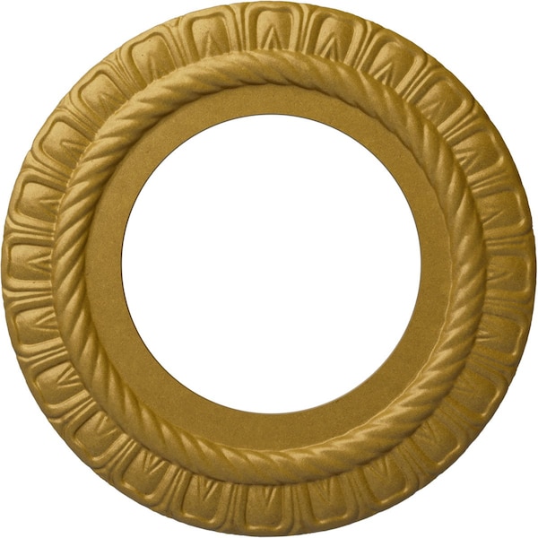Ekena Millwork Claremont Ceiling Medallion (Fits Canopies up to 7"), 10 5/8"OD x 5 3/4"ID x 1/2"P, Pharaohs Gold CM10CLPGS - main